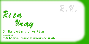 rita uray business card